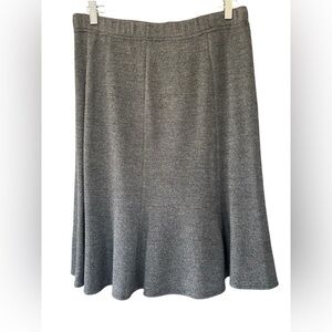 St. John Collection Gray A-Line Midi Skirt